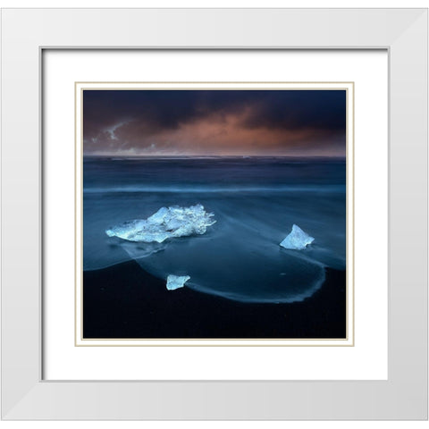 The Destination White Modern Wood Framed Art Print with Double Matting by Dou, Shenshen