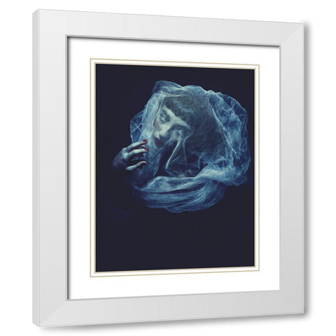 Drowning White Modern Wood Framed Art Print with Double Matting by Renzulli, Antonella