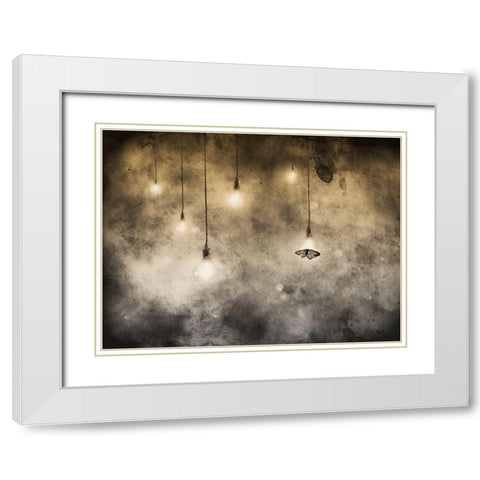 Attraction White Modern Wood Framed Art Print with Double Matting by Hummel, Jeffrey