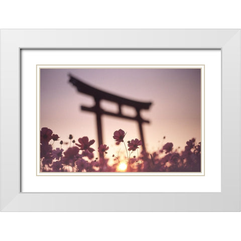 Melancholic Autumn White Modern Wood Framed Art Print with Double Matting by Tajima, Koji
