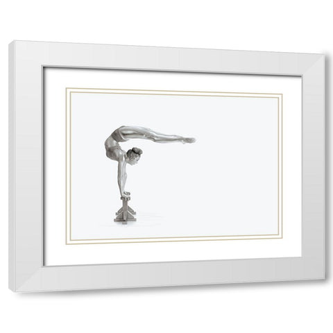 Gymnastics Series - Mexican Balance White Modern Wood Framed Art Print with Double Matting by Ashton-Jones, Howard