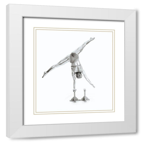 Balance - Gymnastics Series White Modern Wood Framed Art Print with Double Matting by Ashton-Jones, Howard