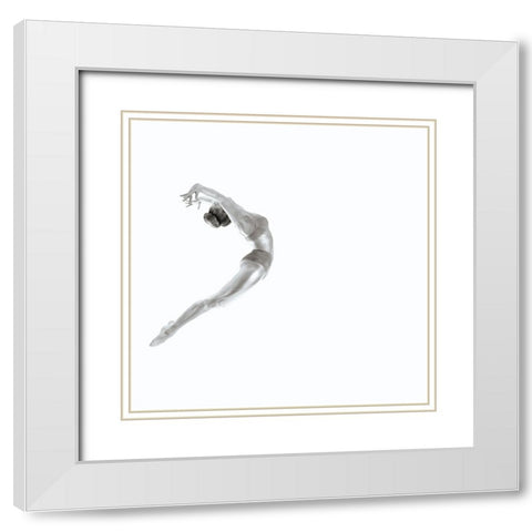 Flight - Gymnastics Series White Modern Wood Framed Art Print with Double Matting by Ashton-Jones, Howard