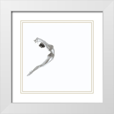 Flight - Gymnastics Series White Modern Wood Framed Art Print with Double Matting by Ashton-Jones, Howard