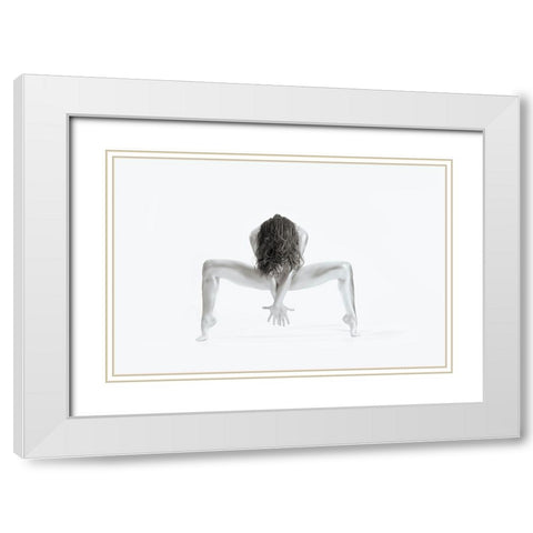 Strong - Gymnastics Series White Modern Wood Framed Art Print with Double Matting by Ashton-Jones, Howard
