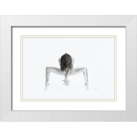 Strong - Gymnastics Series White Modern Wood Framed Art Print with Double Matting by Ashton-Jones, Howard