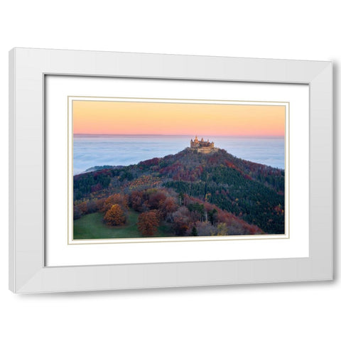 Autumn Fairytale White Modern Wood Framed Art Print with Double Matting by Gastager, Daniel