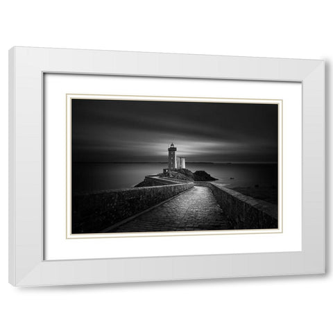 Time Passing White Modern Wood Framed Art Print with Double Matting by Denis