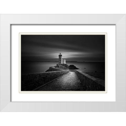 Time Passing White Modern Wood Framed Art Print with Double Matting by Denis