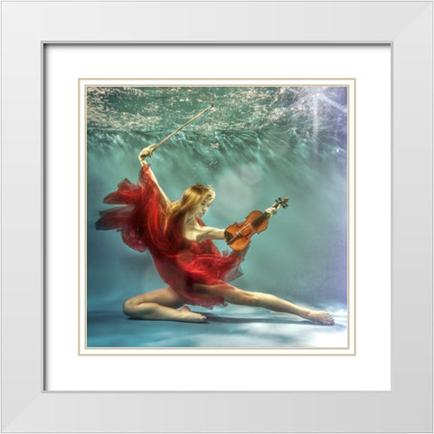 Prelude White Modern Wood Framed Art Print with Double Matting by Uniquecapture