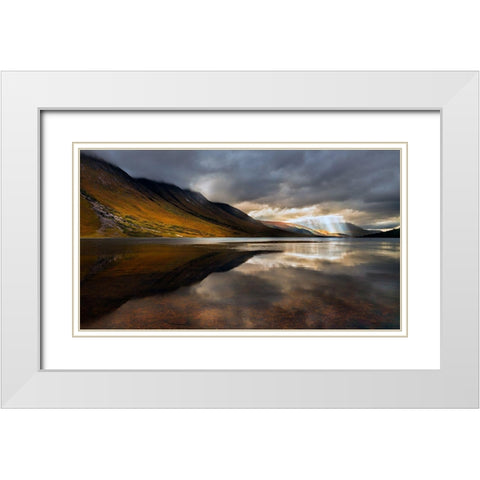 Breakthrough White Modern Wood Framed Art Print with Double Matting by Fan, John