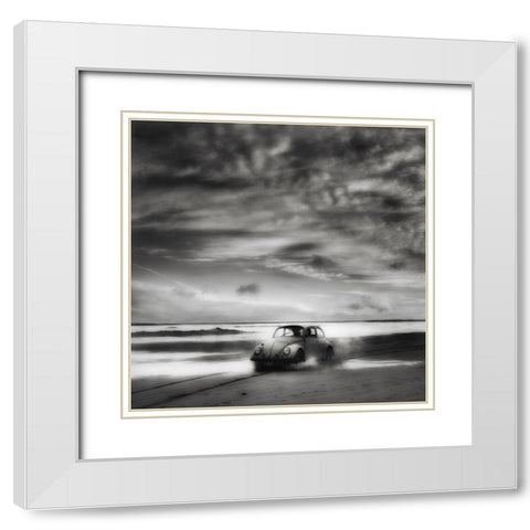 Back To The Future ... White Modern Wood Framed Art Print with Double Matting by Depaepe, Yvette
