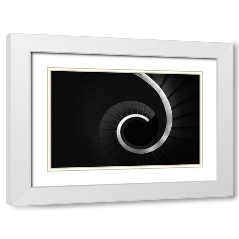 The Golden Age White Modern Wood Framed Art Print with Double Matting by Correia, Rui