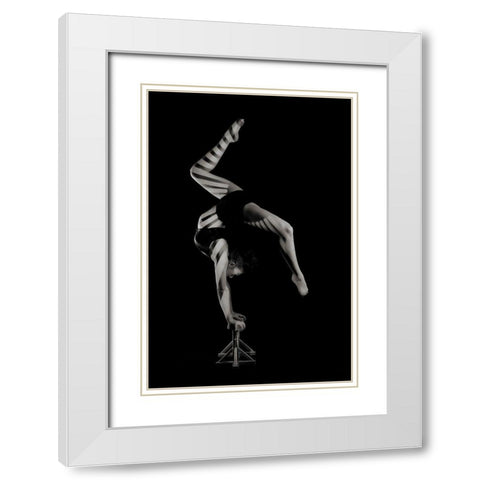 Stripes White Modern Wood Framed Art Print with Double Matting by Ashton-Jones, Howard