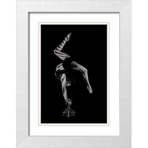 Stripes White Modern Wood Framed Art Print with Double Matting by Ashton-Jones, Howard