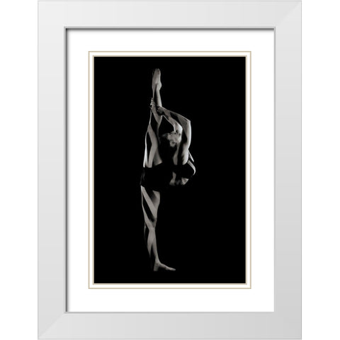 Needle 2 White Modern Wood Framed Art Print with Double Matting by Ashton-Jones, Howard