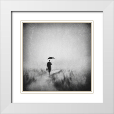 Untitled White Modern Wood Framed Art Print with Double Matting by Alrasyid, Ajie