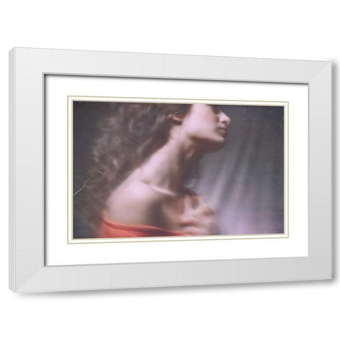La Pensace Aimantac White Modern Wood Framed Art Print with Double Matting by Renzulli, Antonella