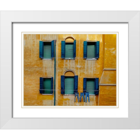 36956 White Modern Wood Framed Art Print with Double Matting by Tarik Olmez, Mustafa