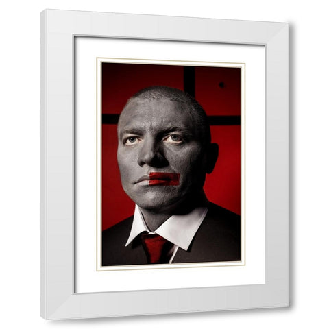 Untitled White Modern Wood Framed Art Print with Double Matting by Smirnov, Sergei