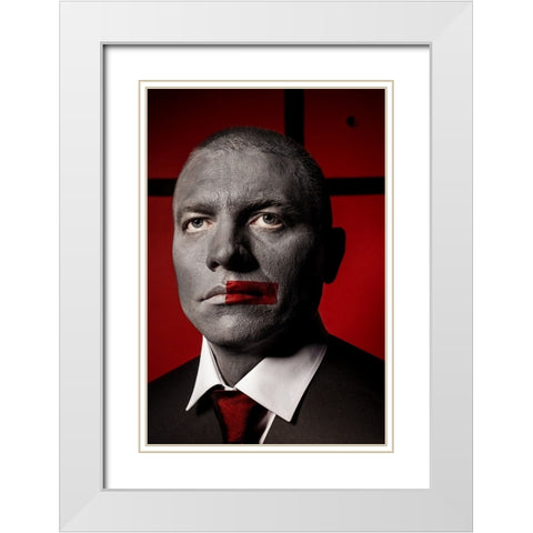 Untitled White Modern Wood Framed Art Print with Double Matting by Smirnov, Sergei