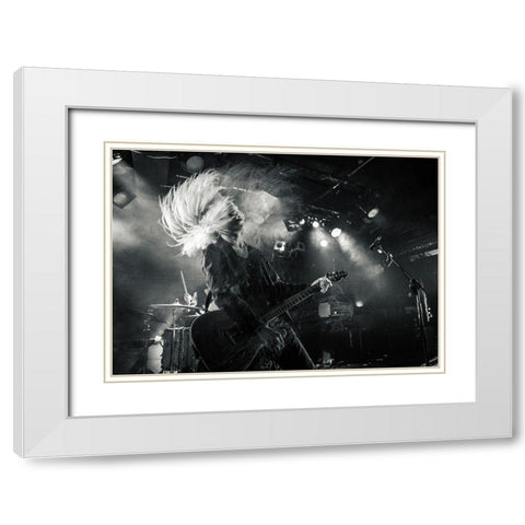 Untitled White Modern Wood Framed Art Print with Double Matting by Nakamatsu, Kenji