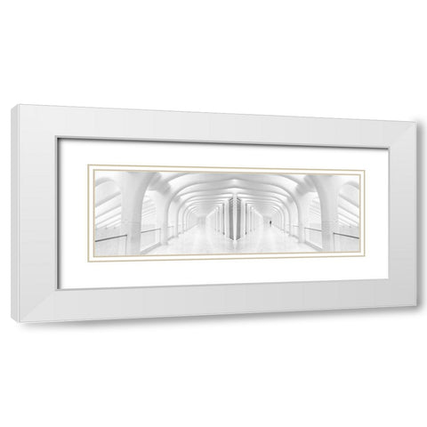 Rib Cage White Modern Wood Framed Art Print with Double Matting by Eliash, Tomer