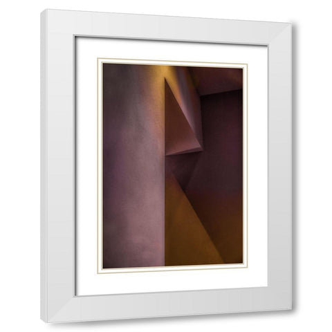 Untitled White Modern Wood Framed Art Print with Double Matting by Schuster, Inge