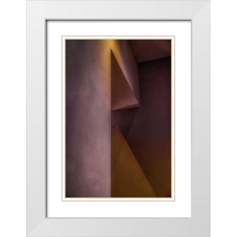 Untitled White Modern Wood Framed Art Print with Double Matting by Schuster, Inge