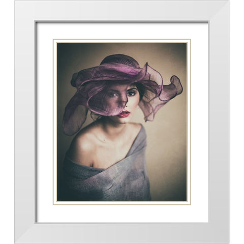 Jo White Modern Wood Framed Art Print with Double Matting by Russocka, Magdalena