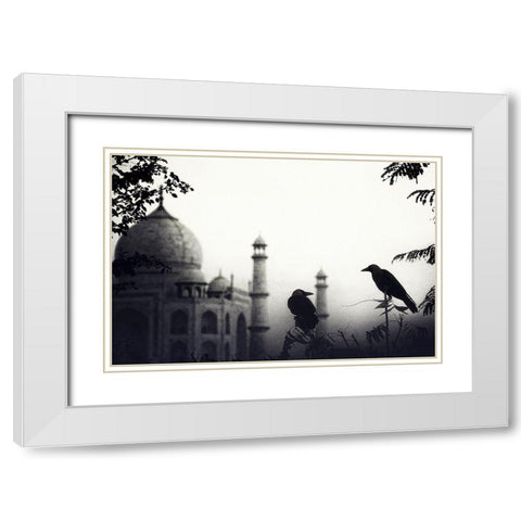 Story About 2 Lovers White Modern Wood Framed Art Print with Double Matting by Flour, Piet