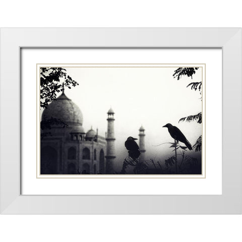 Story About 2 Lovers White Modern Wood Framed Art Print with Double Matting by Flour, Piet