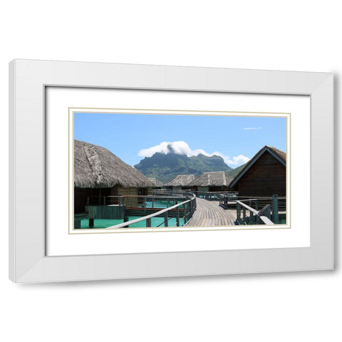 Bora Bora White Modern Wood Framed Art Print with Double Matting by Daniel, Nick