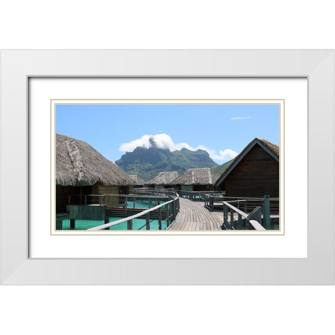 Bora Bora White Modern Wood Framed Art Print with Double Matting by Daniel, Nick