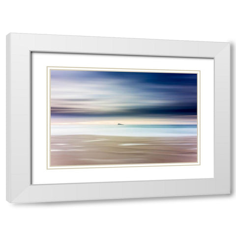Minimalist Island White Modern Wood Framed Art Print with Double Matting by Bejar Manda, Tomas