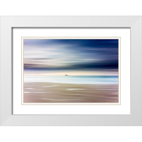 Minimalist Island White Modern Wood Framed Art Print with Double Matting by Bejar Manda, Tomas