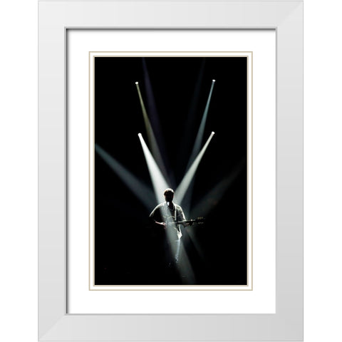 Let There Be Light White Modern Wood Framed Art Print with Double Matting by Samuelsson, Anders
