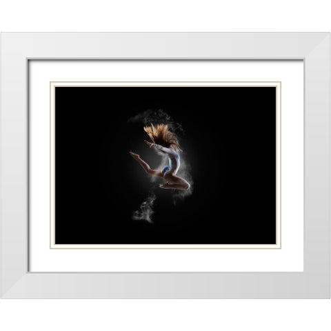 G I A D A D U S T White Modern Wood Framed Art Print with Double Matting by Petracci, Marco