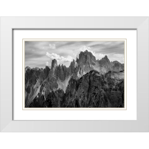 The Peaks White Modern Wood Framed Art Print with Double Matting by Gastager, Daniel