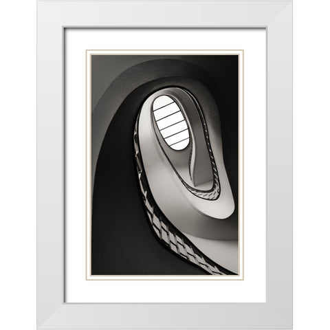 Up White Modern Wood Framed Art Print with Double Matting by P Neto, Filipe