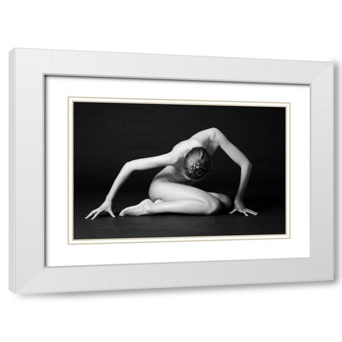 Rubia White Modern Wood Framed Art Print with Double Matting by AndyD10