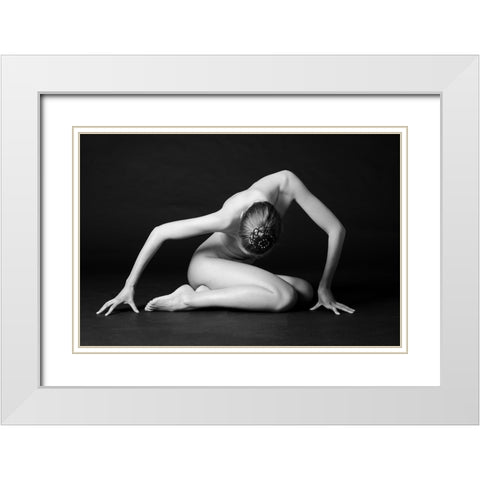 Rubia White Modern Wood Framed Art Print with Double Matting by AndyD10