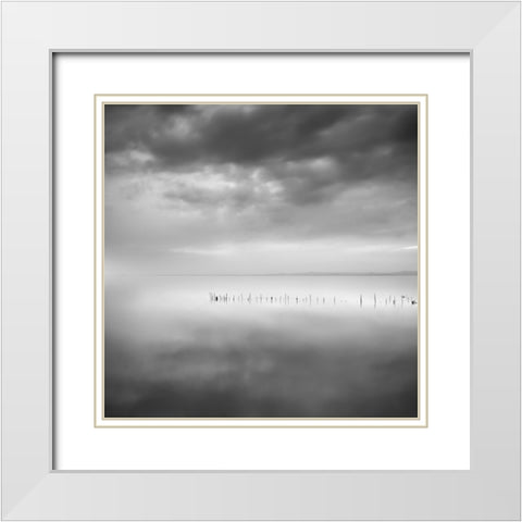 Sixty Shades Of Gray White Modern Wood Framed Art Print with Double Matting by Digalakis, George