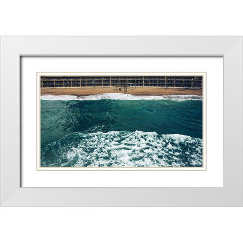 Untitled White Modern Wood Framed Art Print with Double Matting by Fawzy Kutp, Mohamed