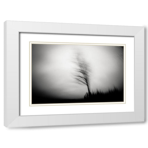 Shadow Dancer White Modern Wood Framed Art Print with Double Matting by Fuhg, Dorit