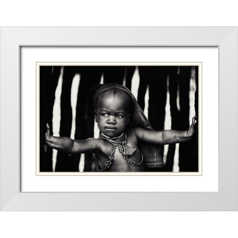 The Kid White Modern Wood Framed Art Print with Double Matting by Flour, Piet