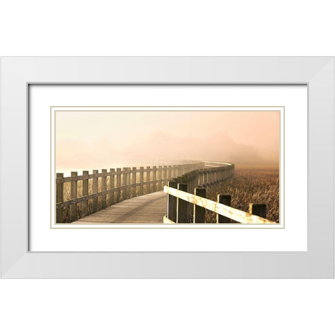 The Path Gets Brighter. White Modern Wood Framed Art Print with Double Matting by Londal, Leif