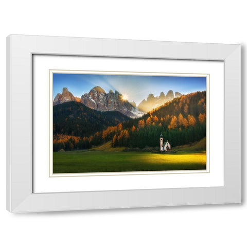 Santa Maddalena... White Modern Wood Framed Art Print with Double Matting by Browko, Krzysztof