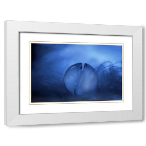 Cracks White Modern Wood Framed Art Print with Double Matting by Westum, Heidi
