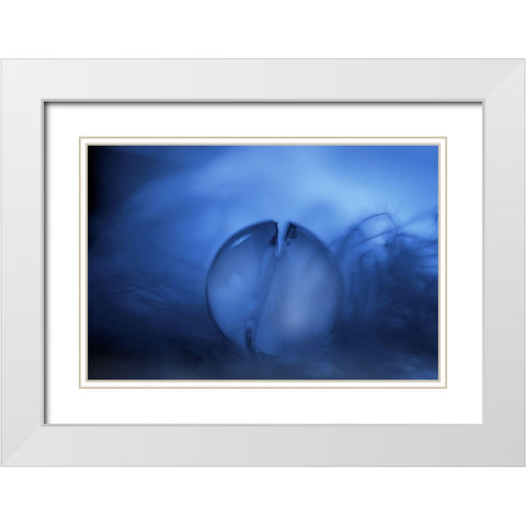 Cracks White Modern Wood Framed Art Print with Double Matting by Westum, Heidi